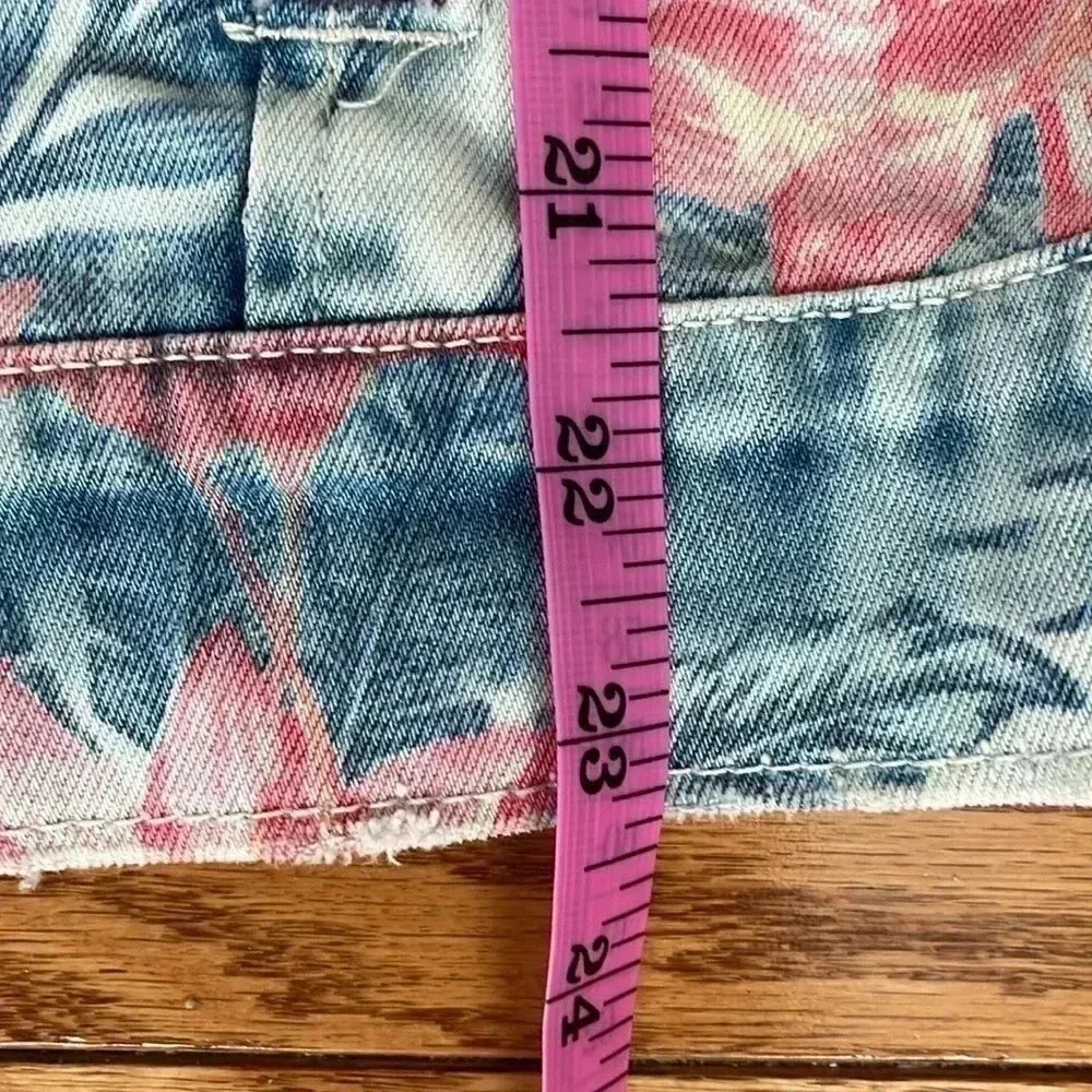 [S]Billy. T Tropical Floral  Embroidered Denim Jacket - Picture 14 of 16